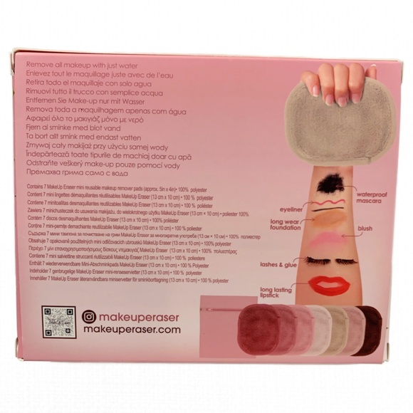 The Original MakeUp Eraser I'm Blushing 7 Day Set with Laundry Bag Pink NWB - Picture 6 of 9
